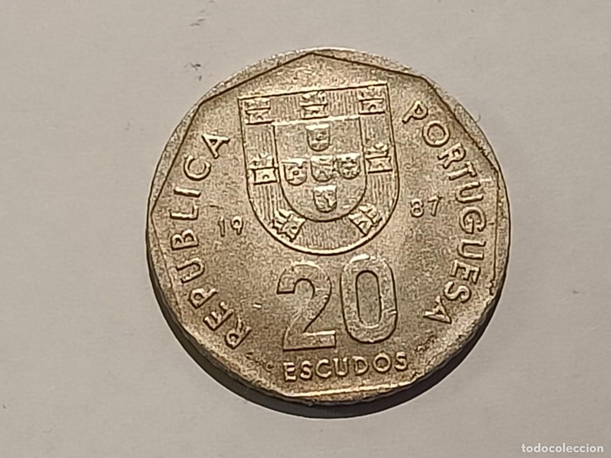 Monedas antiguas de Europa: Moneda de Portugal. 20 escudos. 1987