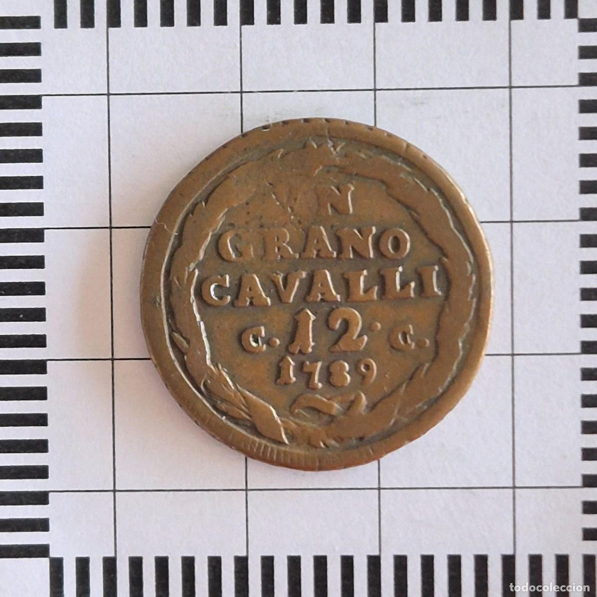 Monedas antiguas de Europa: 1 GRANO (12 CAVALLI), REINO DOS SICILIAS. FERNANDO IV, 1789 P. (C#3).