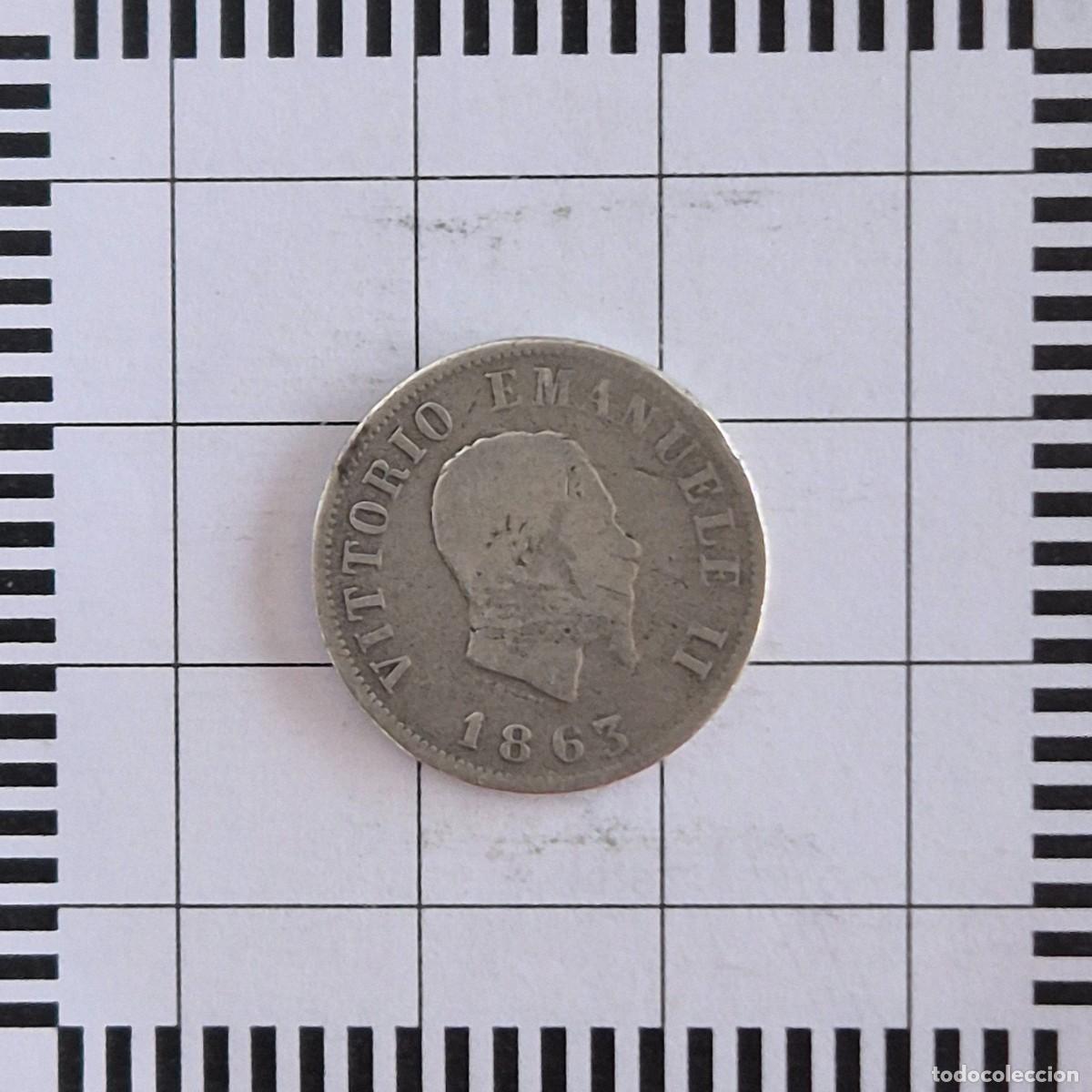 Alte M&uuml;nzen aus Europa: 50 CENTESSIMI, ITALIA. VICTOR MANUEL II, 1863 M-BN. (KM#4a.1).