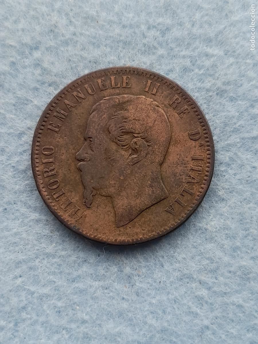 Alte M&uuml;nzen aus Europa: Italia. 10 C&eacute;ntimos. A&ntilde;o 1866 M.