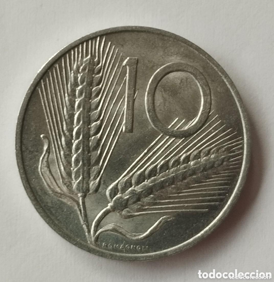 Moedas antigas da Europa: MONEDA DE ITALIA DE 10 C&Eacute;NTIMOS 1969 (FOTO)