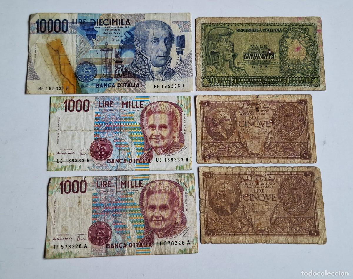 Monedas antiguas de Europa: LOTE DE BILLETES VARIOS ITALIA