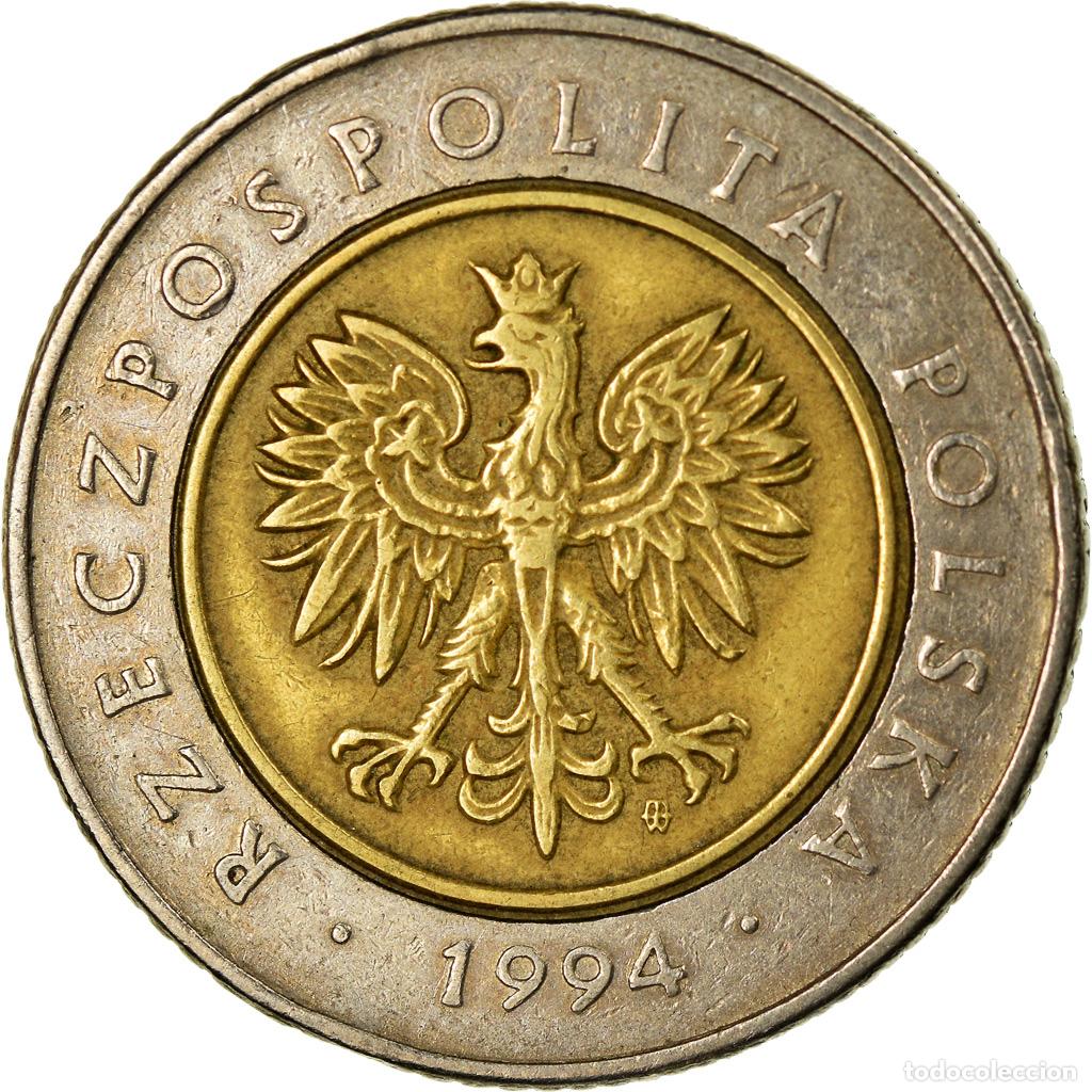 Monedas antiguas de Europa: [#761789] Moneda, Polonia, 5 Zlotych, 1994, Warsaw, MBC, Bimet&aacute;lico, KM:284