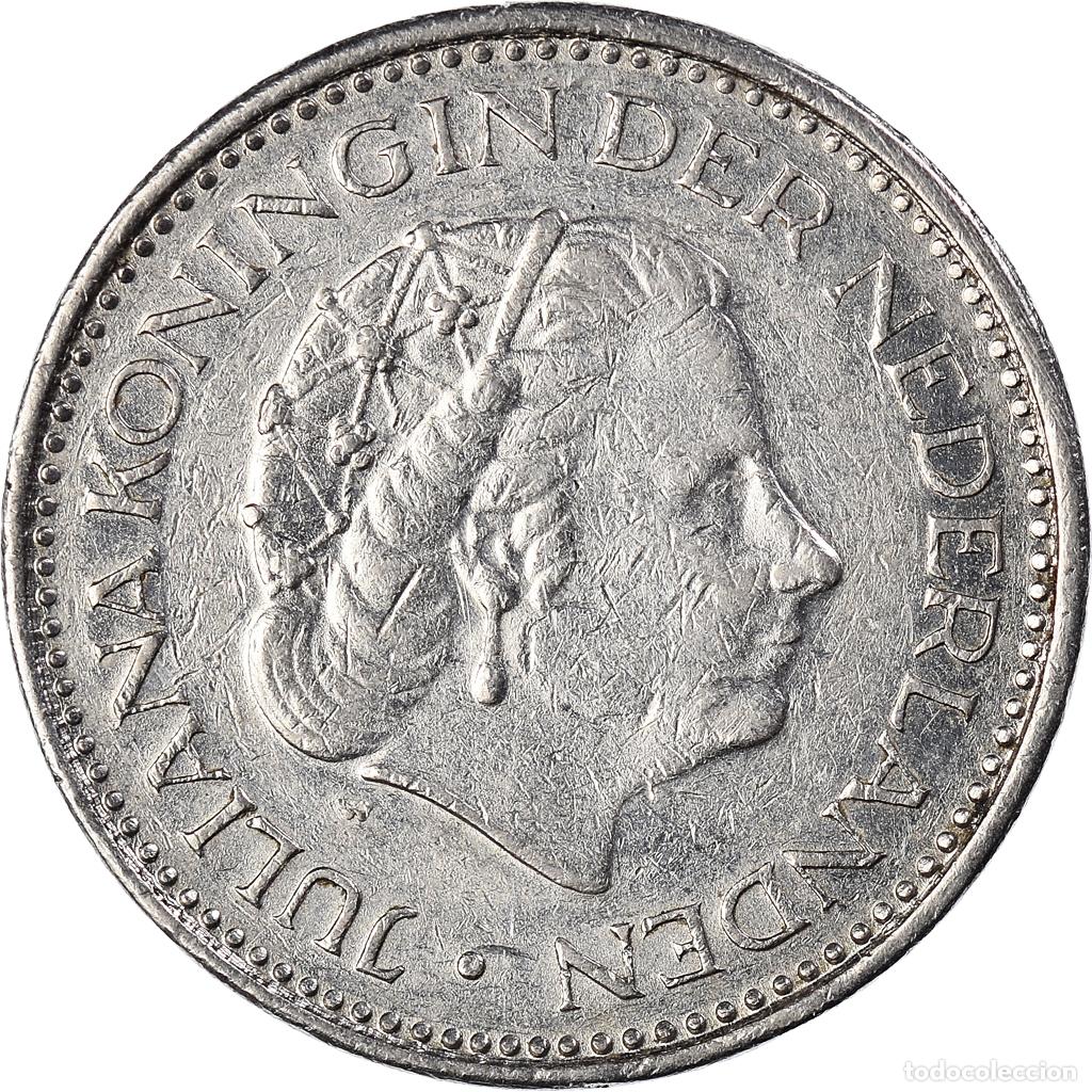 Monedas antiguas de Europa: [#373569] Moneda, Pa&iacute;ses Bajos, Juliana, Gulden, 1977, BC+, N&iacute;quel, KM:184a