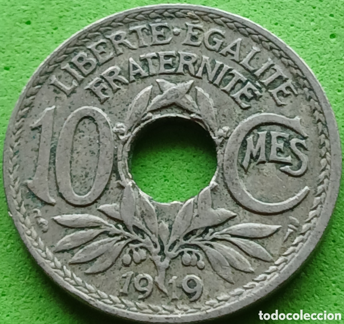 Monedas antiguas de Europa: Francia 10 c&eacute;ntimos 1919 km#866a
