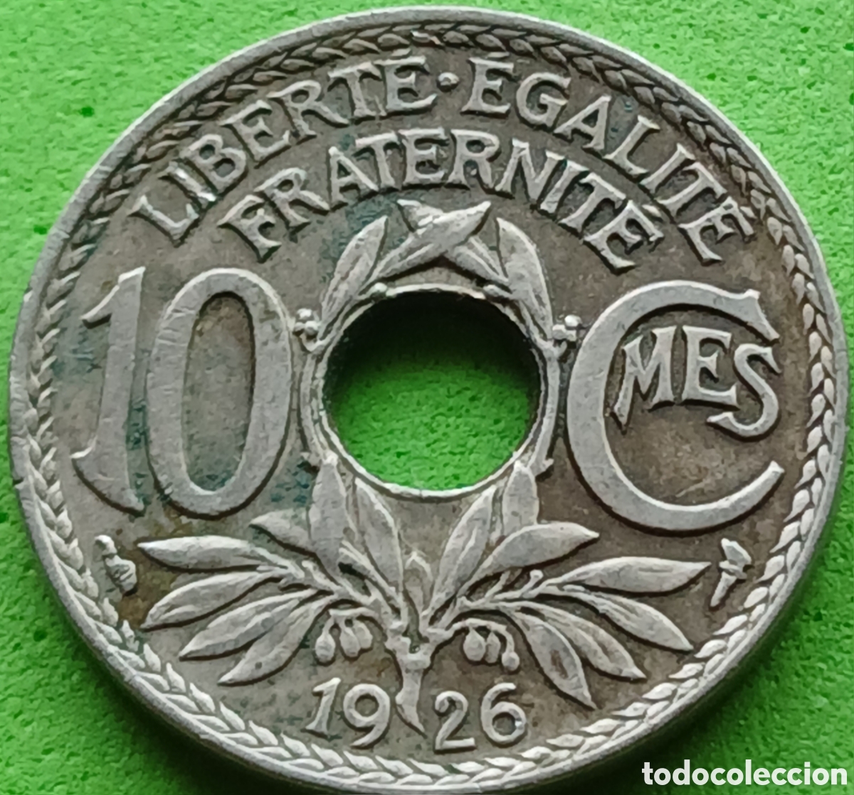 Monedas antiguas de Europa: Francia 10 c&eacute;ntimos 1926 km#866a