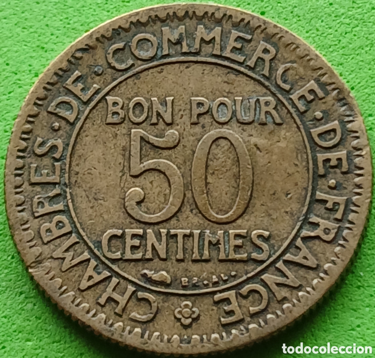 Monedas antiguas de Europa: Francia 50 c&eacute;ntimos 1923 km#884