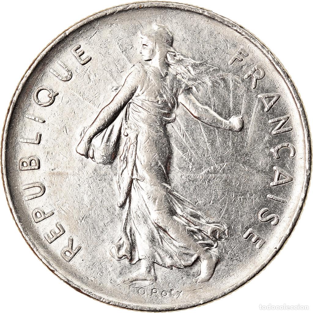 Monedas antiguas de Europa: [#882817] Moneda, Francia, Semeuse, 5 Francs, 1976, Paris, EBC+, N&iacute;quel recubierto de
