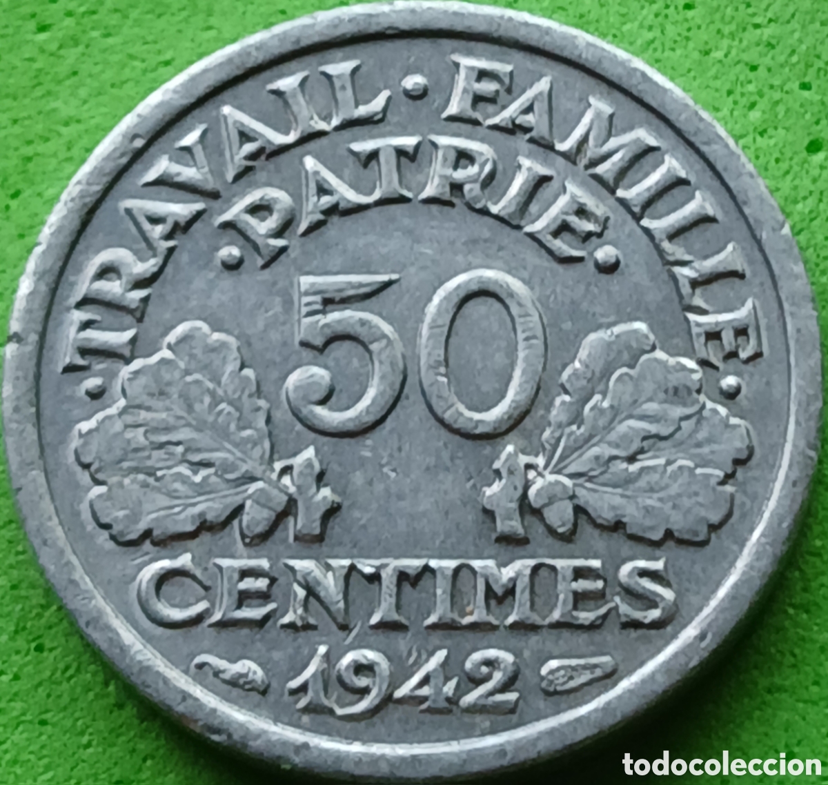 Monedas antiguas de Europa: Francia 50 c&eacute;ntimos 1942 km#914