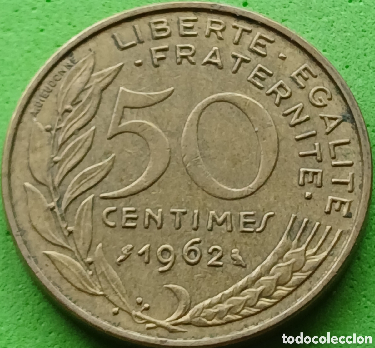 Monedas antiguas de Europa: Francia 50 c&eacute;ntimos 1962 km#939
