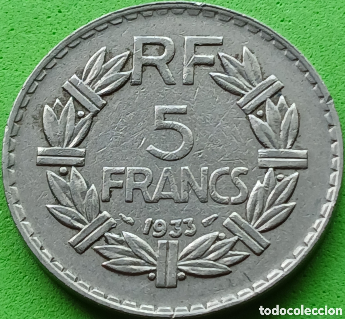 Monedas antiguas de Europa: Francia 5 francos 1933 km#888