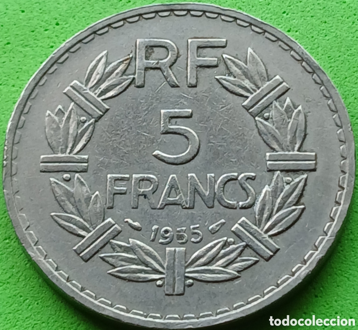 Monedas antiguas de Europa: Francia 5 francos 1935 km#888