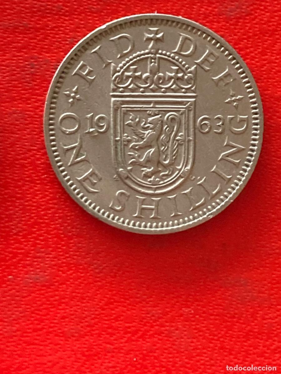 Monedas antiguas de Europa: M&uuml;nze M&uuml;nzen Umlaufm&uuml;nze Gro&szlig;britannien 1 Shilling 1963 schottisches Wappen