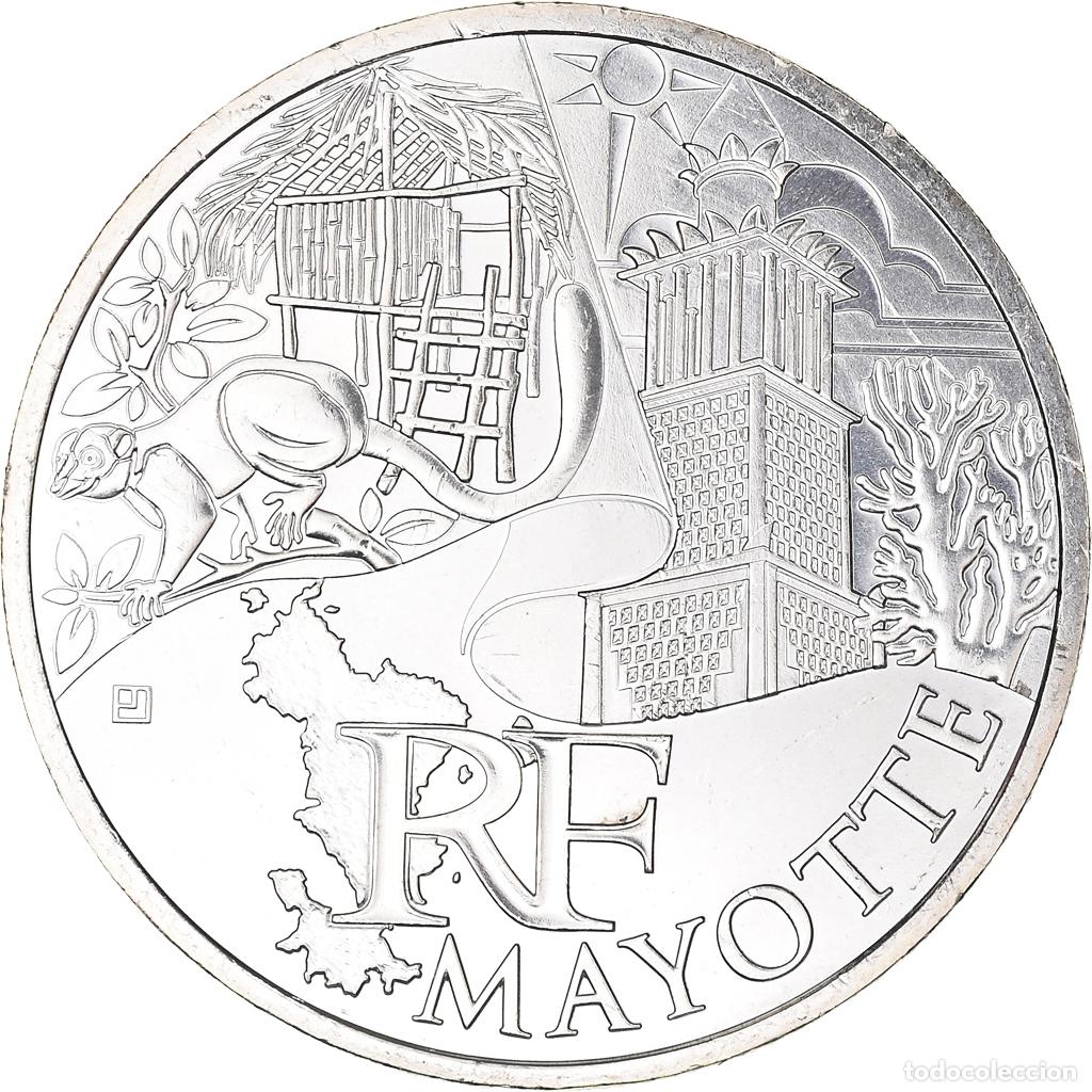 Monedas antiguas de Europa: [#222084] Francia, 10 Euro, Mayotte, 2011, Paris, SC, Plata, KM:1726