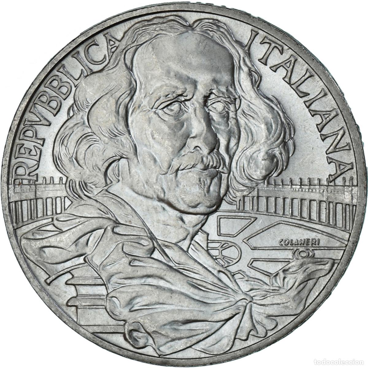 Monedas antiguas de Europa: [#1180810] Moneda, Italia, 1000 Lire, 1998, Rome, 400&egrave;me anniversaire de la naissance de