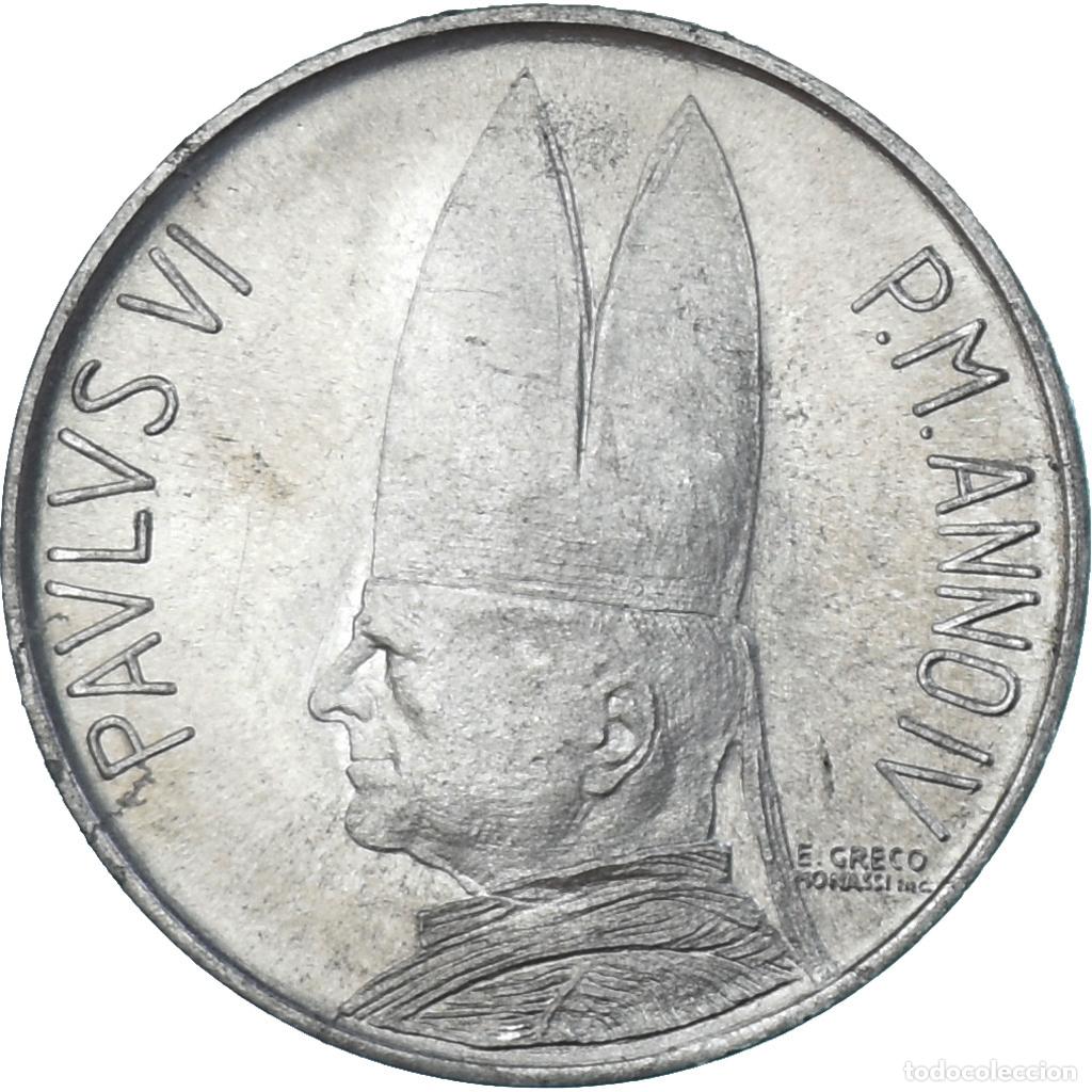 Monedas antiguas de Europa: [#1180825] Moneda, CIUDAD DEL VATICANO, Paul VI, 10 Lire, 1966, SC, Aluminio, KM:87
