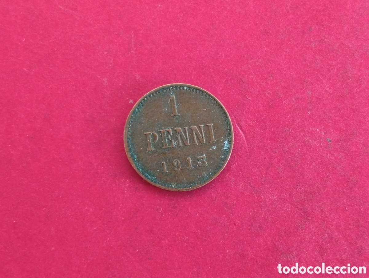 Monedas antiguas de Europa: 1 penni de Finlandia 1913