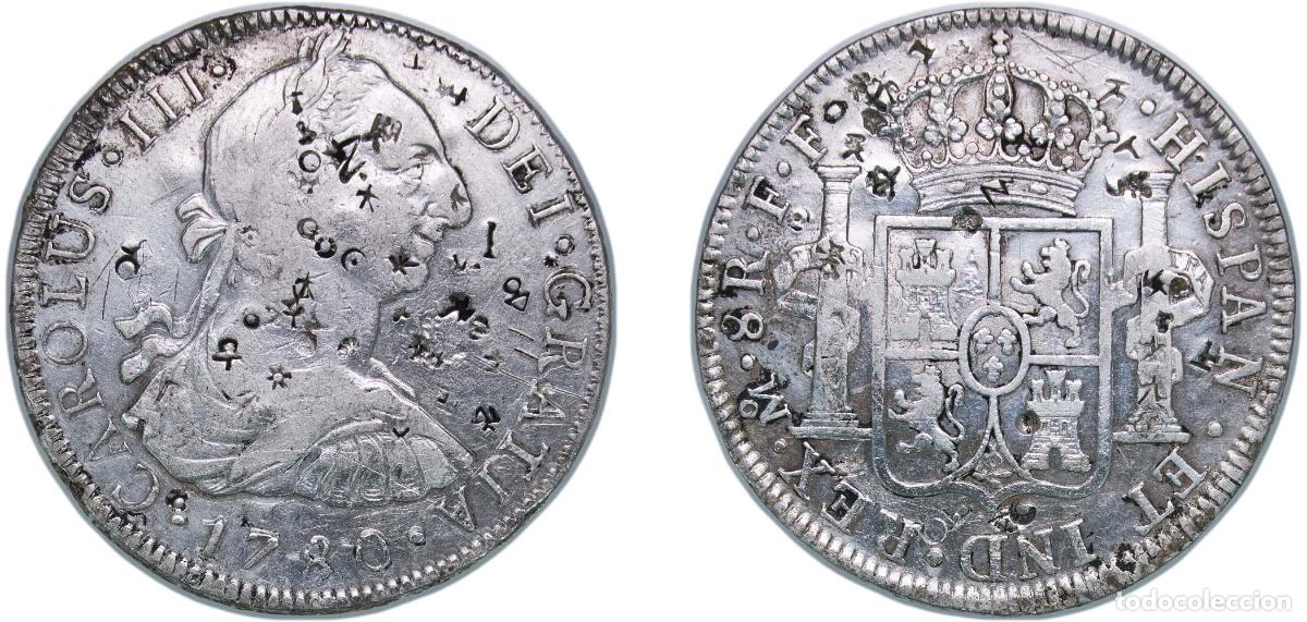 Monedas antiguas de Europa: 8 Reales - Charles III 1780 Mo FF