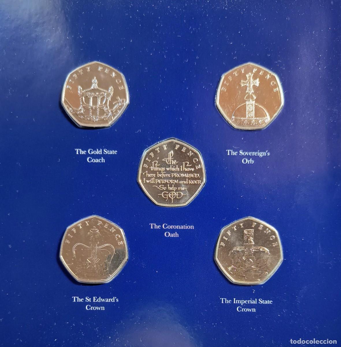 Monedas antiguas de Europa: ISLA DE MAN. 10 MONEDAS DE 50 PENIQUES (50 PENCE), 2018 y 2019. FDC ABSOLUTO