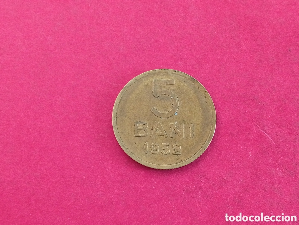 Monedas antiguas de Europa: 5 Bani de Ruman&iacute;a 1952
