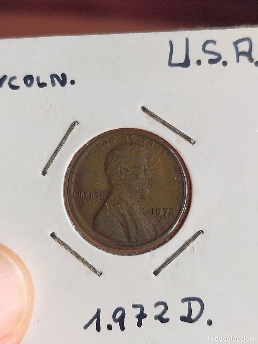 Monedas antiguas de Europa: MONEDA DE 1 UN CENT CENTAVO USA AMERICA ESTADOS UNIDOS 1972 D DENVER MUY BUENA CONSERVACION