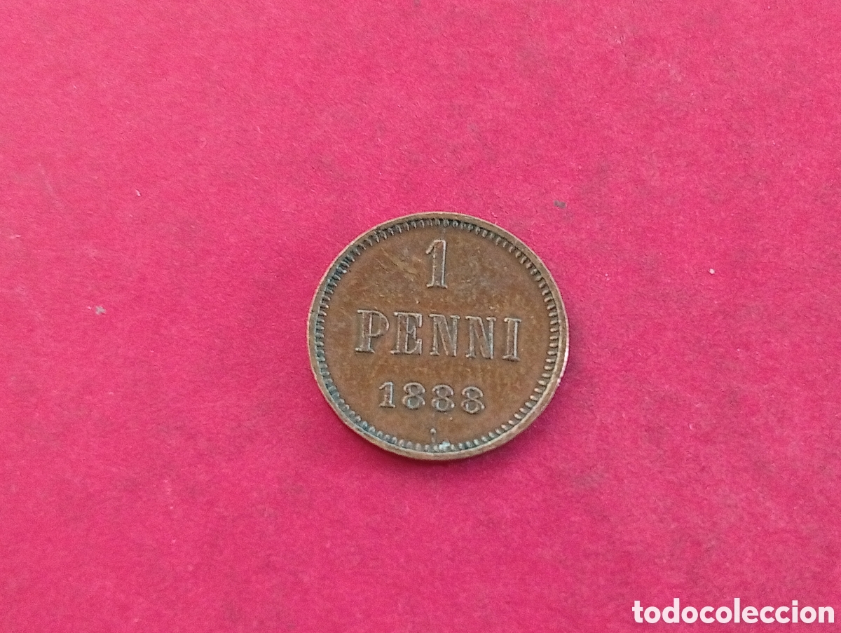 Monedas antiguas de Europa: 1 penni de Finlandia 1888
