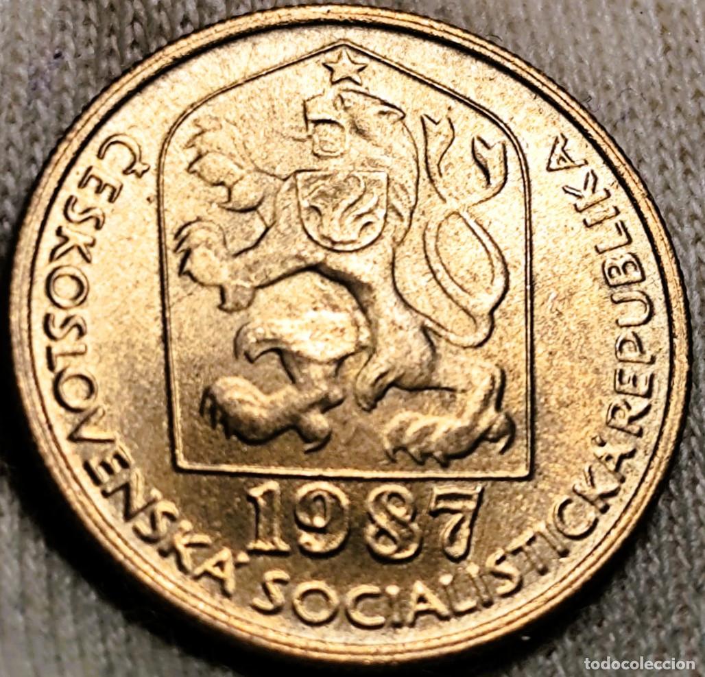 Moedas antigas da Europa: Checoslovaquia 20 Hal&eacute;řů , 1987, Sin Circular (SC-) Lote 2673