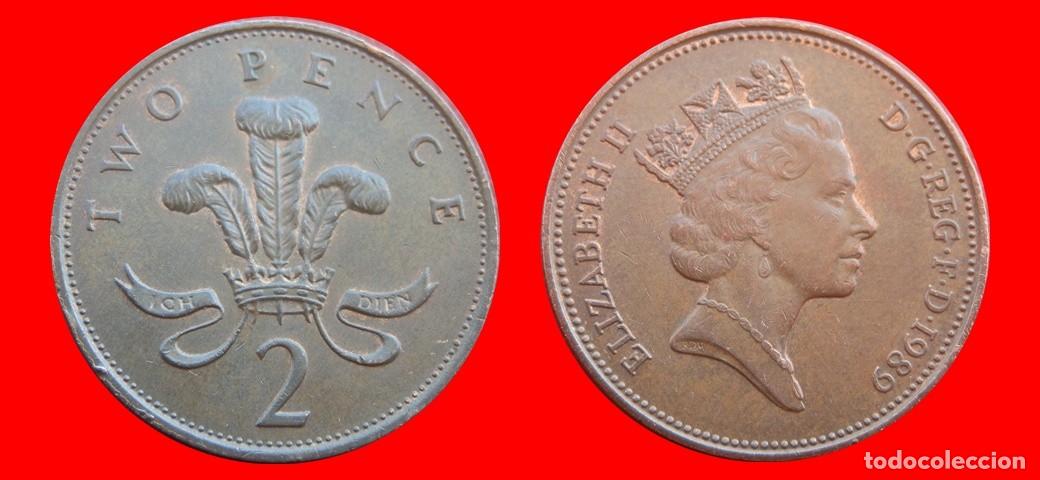 Monedas antiguas de Europa: 2 PENIQUES PENCE 1989 INGLATERRA REINO UNIDO-152527