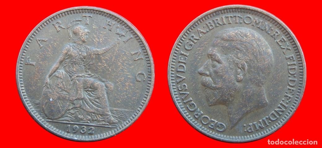 Monedas antiguas de Europa: 1 FARTHING 1932 INGLATERRA REINO UNIDO-152534