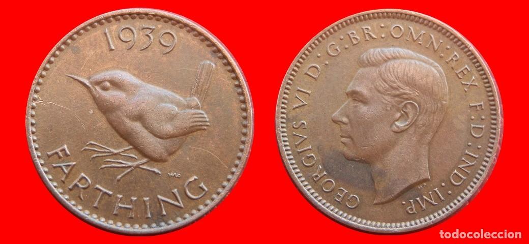 Monedas antiguas de Europa: 1 FARTHING 1939 INGLATERRA REINO UNIDO-152537