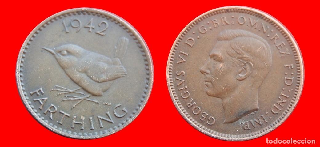 Monedas antiguas de Europa: 1 FARTHING 1942 INGLATERRA REINO UNIDO-152538