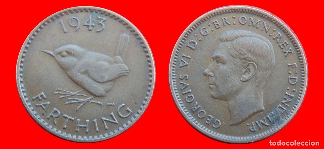 Monedas antiguas de Europa: 1 FARTHING 1943 INGLATERRA REINO UNIDO-152539