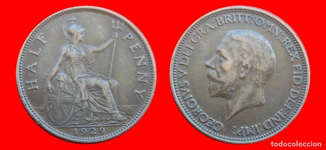 Monedas antiguas de Europa: 1/2 PENIQUE PENNY 1929 INGLATERRA REINO UNIDO-152546