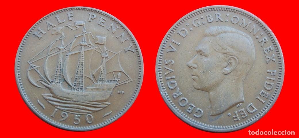 Monedas antiguas de Europa: 1/2 PENIQUE PENNY 1950 INGLATERRA REINO UNIDO-152554