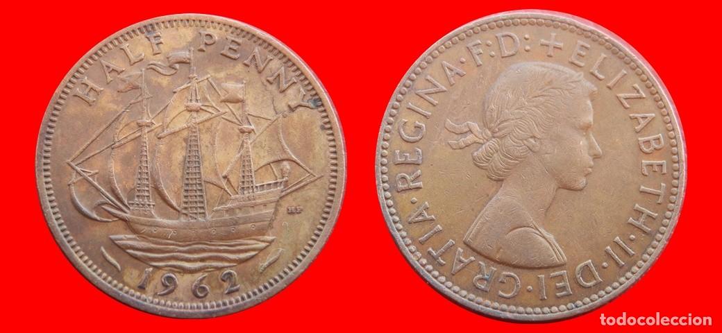 Monedas antiguas de Europa: 1/2 PENIQUE PENNY 1962 INGLATERRA REINO UNIDO-152560