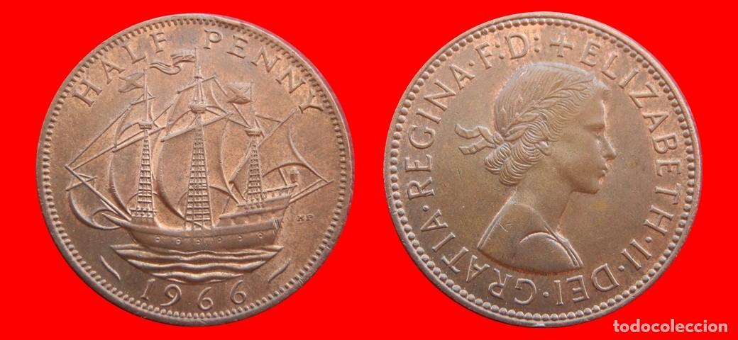 Monedas antiguas de Europa: 1/2 PENIQUE PENNY 1966 INGLATERRA REINO UNIDO-152561