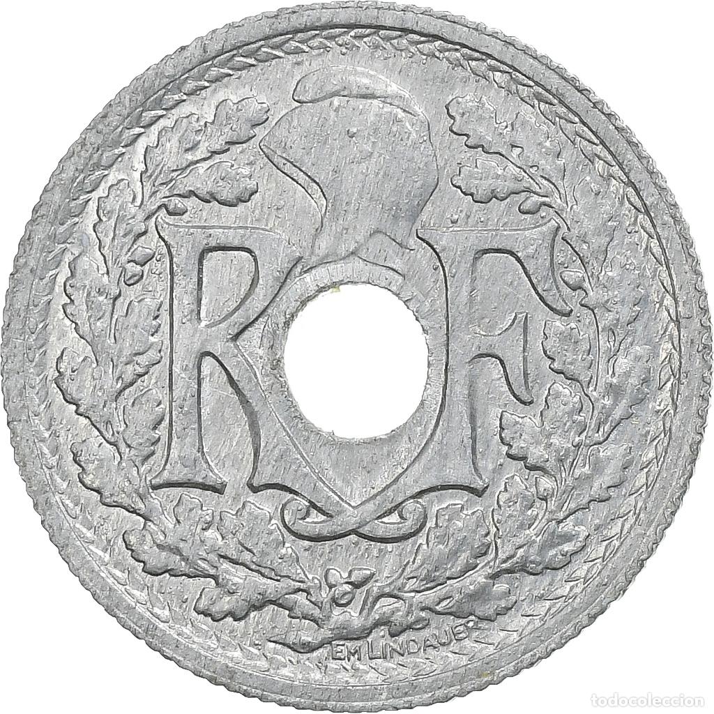 Monedas antiguas de Europa: [#226916] Francia, 10 Centimes, Lindauer, 1945, Beaumont - Le Roger, Cinc, MBC, KM:906.2