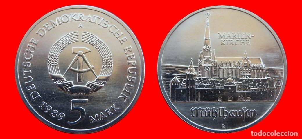 Monedas antiguas de Europa: 5 MARCOS 1989 ALEMANIA REPUBLICA DEMOCRATICA DDR-152576
