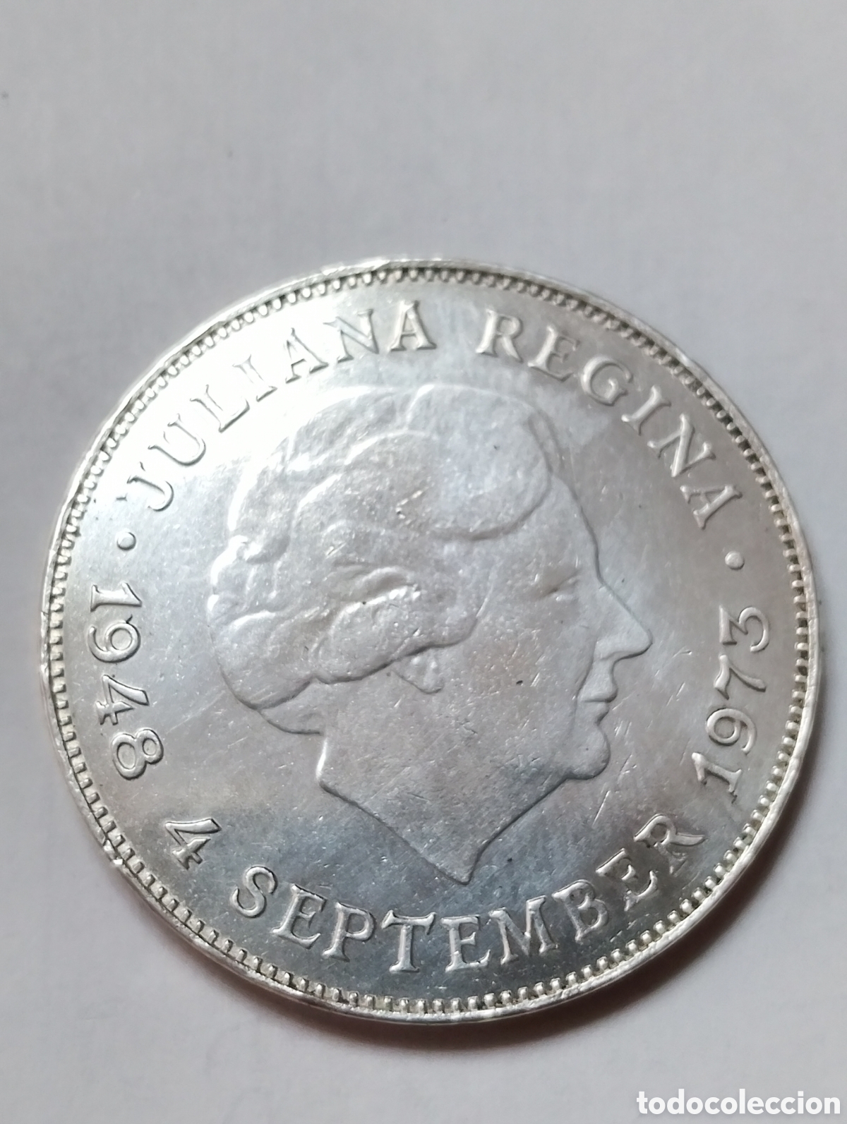 Monedas antiguas de Europa: Moneda plata reina Juliana de holanda de 10gulden