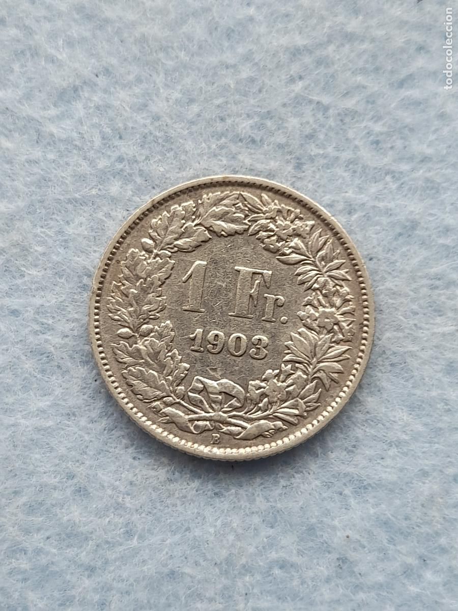 Monedas antiguas de Europa: Suiza. 1 Franco. A&ntilde;o 1903. Plata.