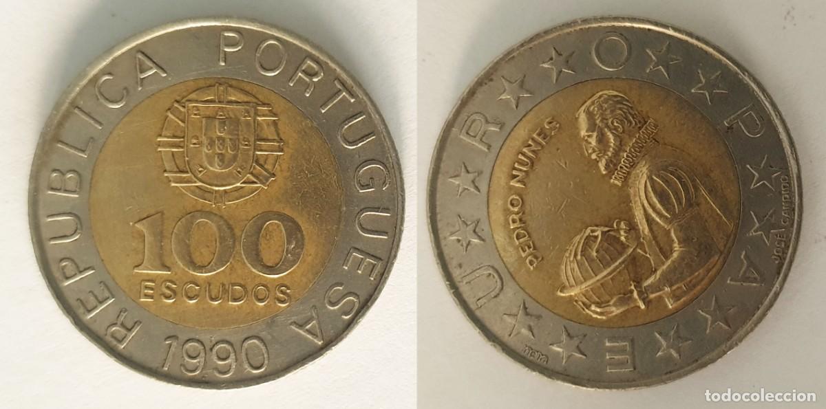 Monedas antiguas de Europa: Portugal 100 Escudos 1990 Pedro Nunes - KM#645 - EBC-
