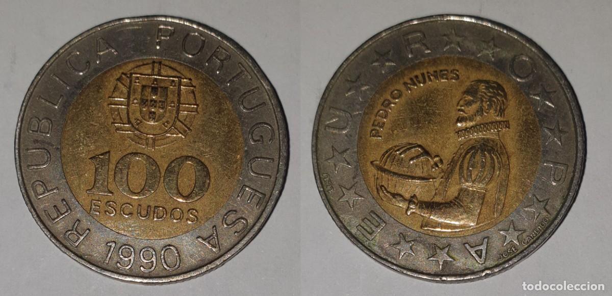 Monedas antiguas de Europa: Portugal 100 Escudos 1990 Pedro Nunes - KM#645 - EBC-