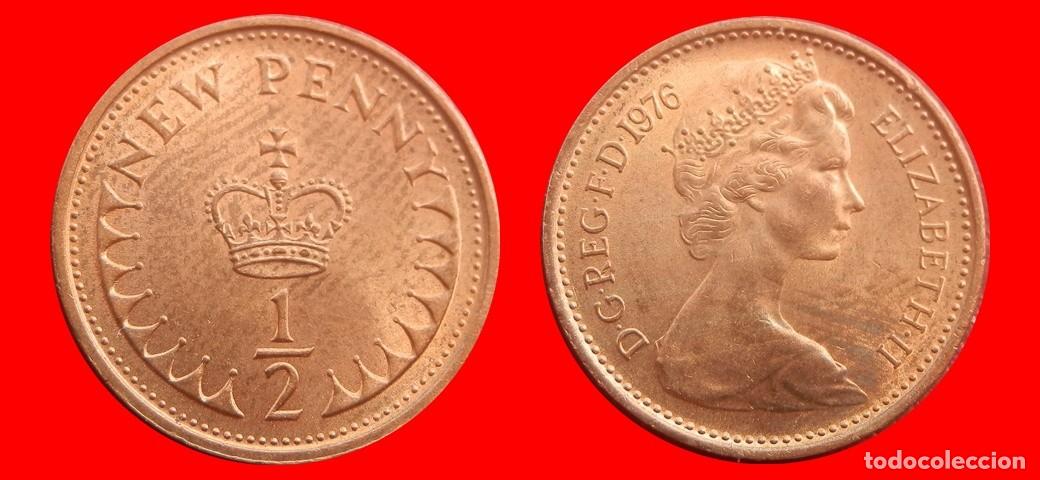 Monedas antiguas de Europa: 1/2 PENIQUE PENNY 1976 INGLATERRA REINO UNIDO-152588