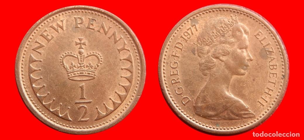 Monedas antiguas de Europa: 1/2 PENIQUE PENNY 1977 INGLATERRA REINO UNIDO-152589