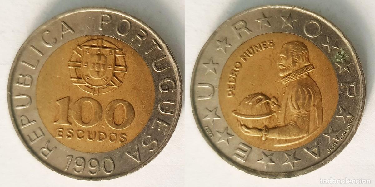 Monedas antiguas de Europa: Portugal 100 Escudos 1990 Pedro Nunes - KM#645 - EBC-