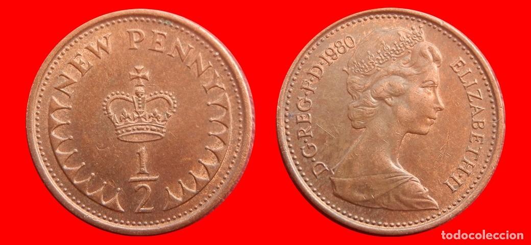 Monedas antiguas de Europa: 1/2 PENIQUE PENNY 1980 INGLATERRA REINO UNIDO-152592