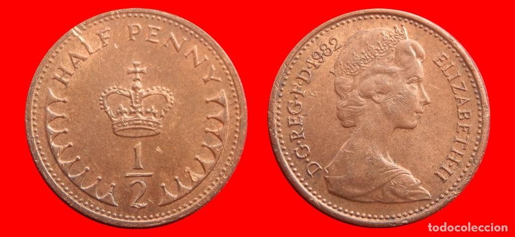 Monedas antiguas de Europa: 1/2 PENIQUE PENNY 1982 INGLATERRA REINO UNIDO-152593