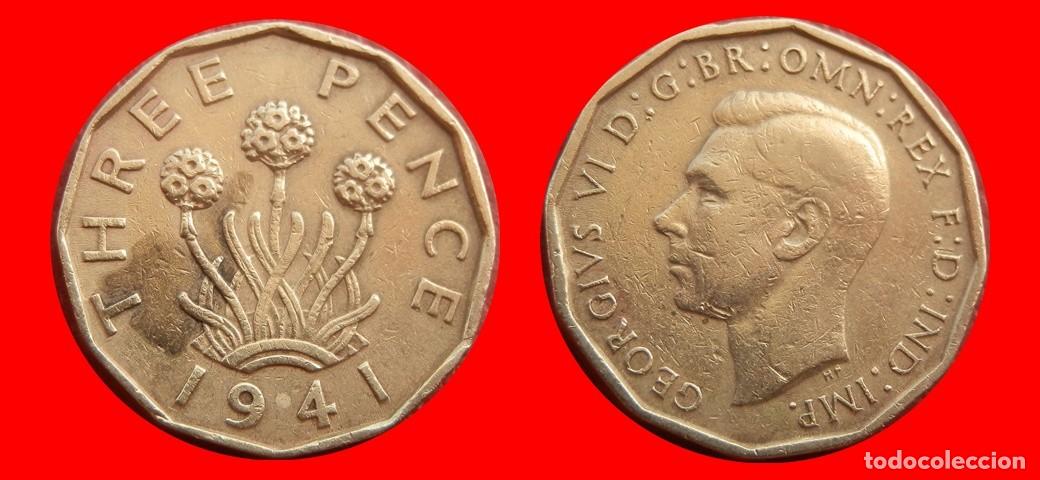 Monedas antiguas de Europa: 3 PENIQUES PENCE 1941 INGLATERRA REINO UNIDO-152597