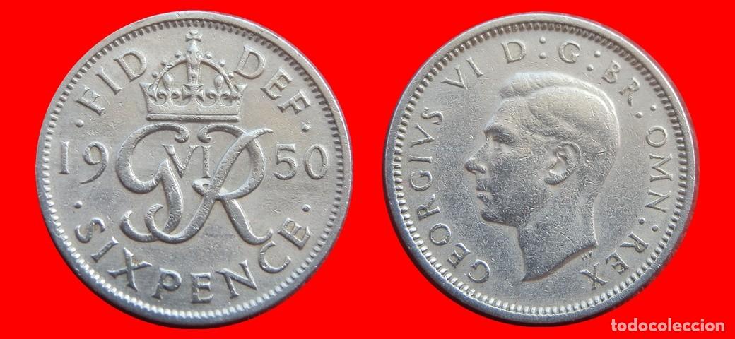 Monedas antiguas de Europa: 6 PENIQUES PENCE 1950 INGLATERRA REINO UNIDO-152607