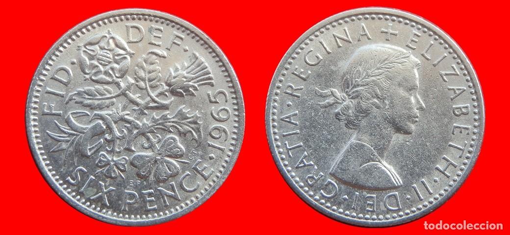 Monedas antiguas de Europa: 6 PENIQUES PENCE 1965 INGLATERRA REINO UNIDO-152614